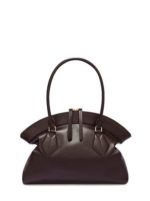 FURLA ERICA Sac bandoulière en cuir café noir - Sacs pour Femme