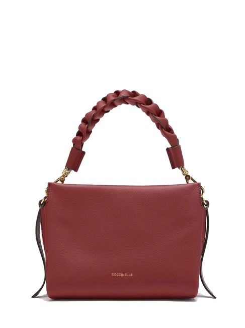 COCCINELLE BOHEME Sac à main, avec bandoulière, en cuir brandy/gren.red - Sacs pour Femme