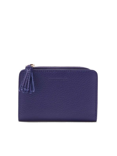 COCCINELLE TASSEL Portefeuille en cuir grainé bleu roi - Portefeuilles Femme