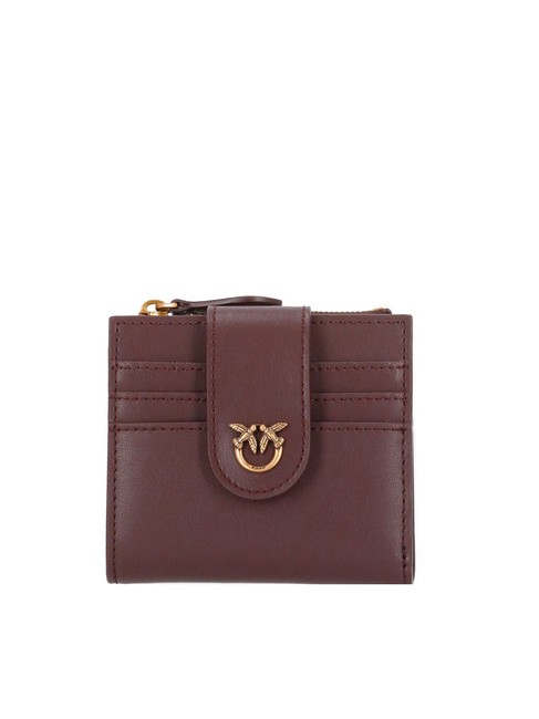 PINKO MULTI PURPOSE Portefeuille compact en cuir choco. amaro-or antique - Portefeuilles Femme