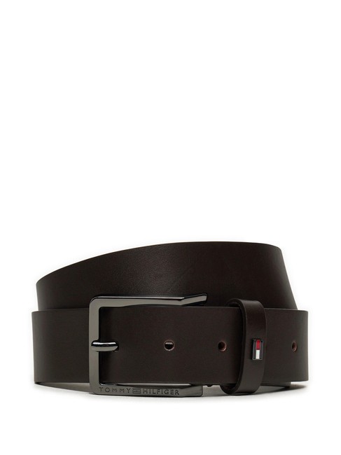 TOMMY HILFIGER OLIVER  Ceinture en cuir réglable brunmono - Ceintures