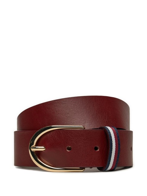 TOMMY HILFIGER CORPORATE Ceinture en cuir rouge - Ceintures