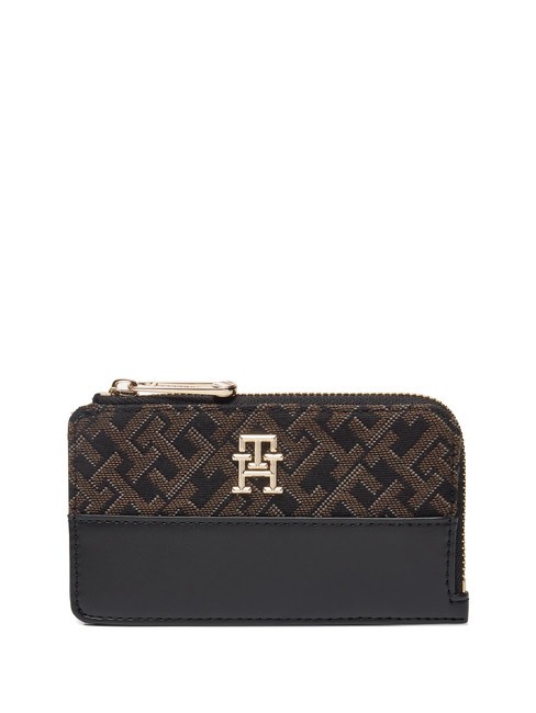 TOMMY HILFIGER JACQUARD  Portefeuille fin le noir - Portefeuilles Femme