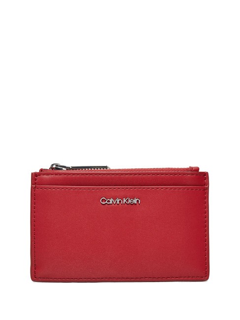 CALVIN KLEIN CK MUST Porte-cartes / Porte-monnaie sauge écarlate - Portefeuilles Femme