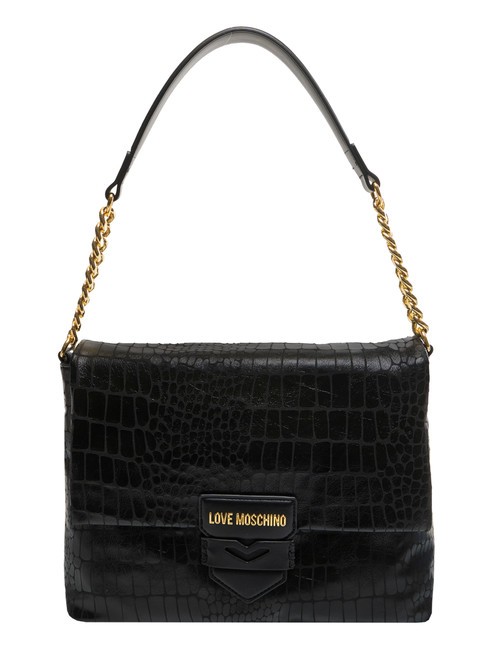 LOVE MOSCHINO CROCO Sac à bandoulière Noir - Sacs pour Femme