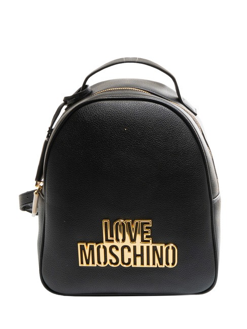 LOVE MOSCHINO GOLD LOGO Sac à dos Noir - Sacs pour Femme