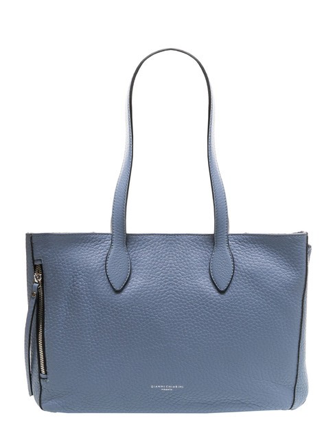 GIANNI CHIARINI TWIN Sac cabas en cuir martelé ming bleu - Sacs pour Femme