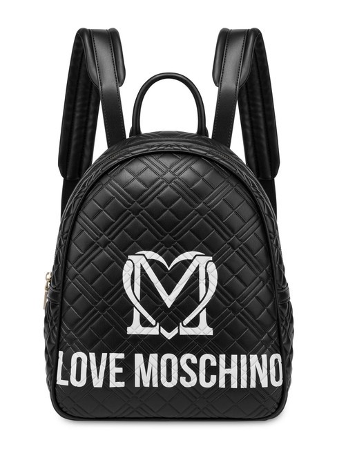 LOVE MOSCHINO LOGO QUILT Sac à dos ne / offw - Sacs pour Femme