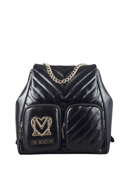 LOVE MOSCHINO CITY POCKETS Sac à dos matelassé Noir - Sacs pour Femme