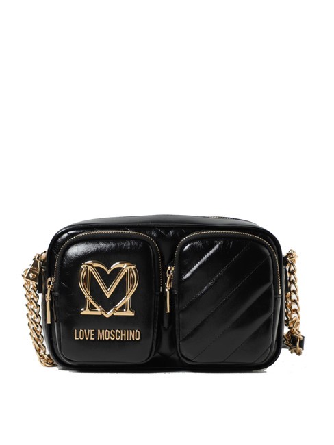 LOVE MOSCHINO CITY POCKETS Sac porté épaule matelassé Noir - Sacs pour Femme