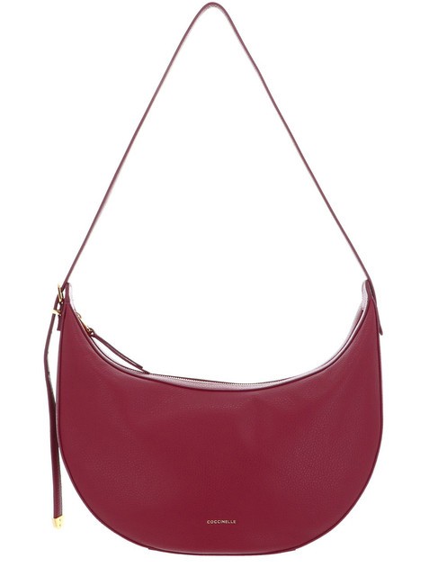 COCCINELLE GLEEN Sac bandoulière, en cuir rouge grenat - Sacs pour Femme