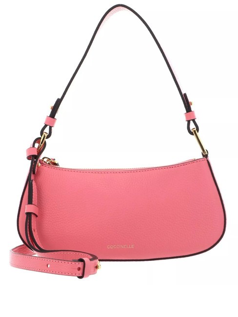 COCCINELLE MERVEILLE Sac à bandoulière en cuir texturé hyper rose - Sacs pour Femme