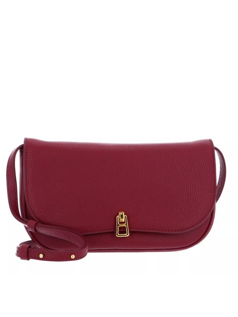 COCCINELLE MAGIE Petit sac en cuir texturé rouge grenat - Sacs pour Femme