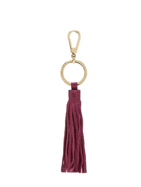 COCCINELLE TASSEL  Porte-clés avec breloque en cuir rouge grenat - Porte-clés