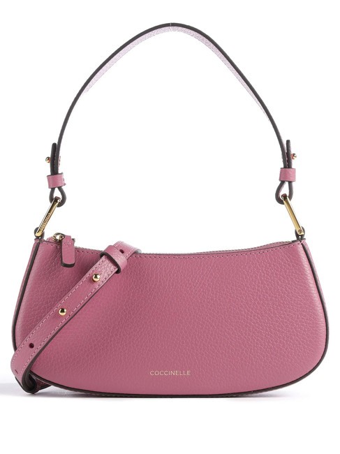 COCCINELLE MERVEILLE Sac à bandoulière en cuir texturé pulpe rose - Sacs pour Femme