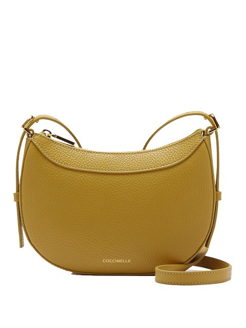 COCCINELLE WHISPER  Mini sac bandoulière, en cuir Citronnelle - Sacs pour Femme