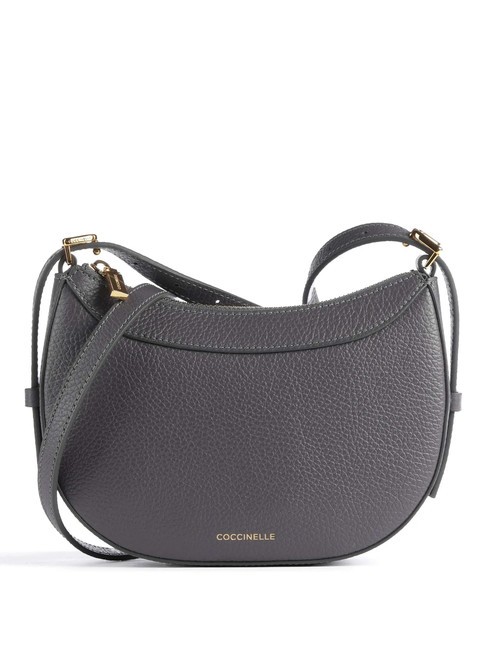 COCCINELLE WHISPER  Mini sac bandoulière, en cuir ardoise - Sacs pour Femme