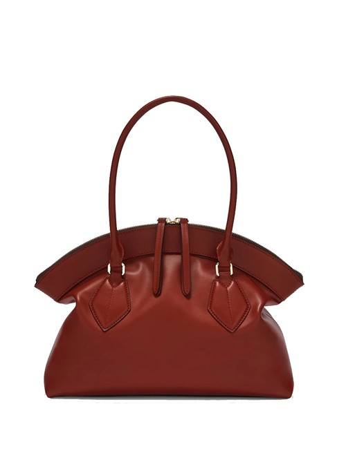 FURLA ERICA Sac bandoulière en cuir rouge brique - Sacs pour Femme