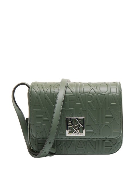 ARMANI EXCHANGE LOGO EMBOSSED Sac bandoulière, imprimé logo absinthe - Sacs pour Femme