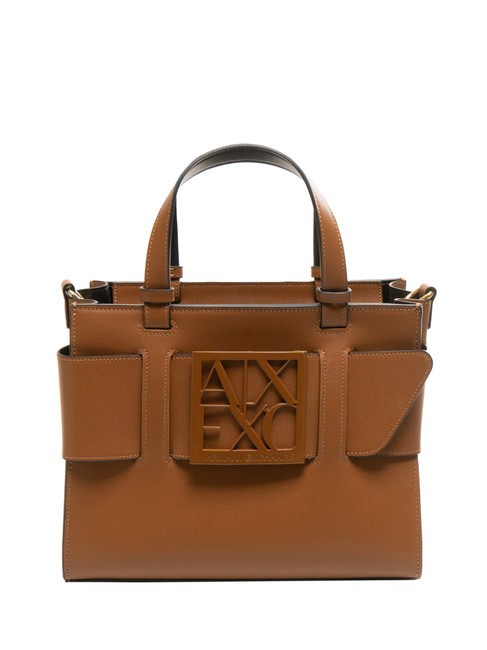 ARMANI EXCHANGE borsa tote media Cabas pour sac à main, avec bandoulière whisky - Sacs pour Femme