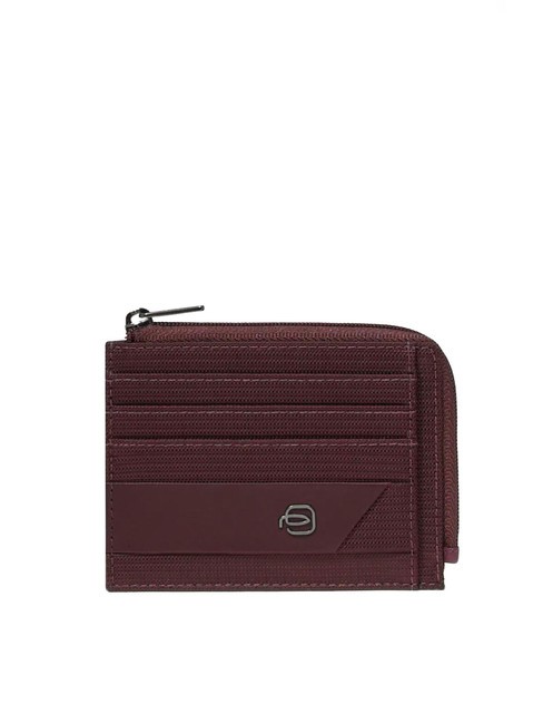 PIQUADRO HEDLEY Pochette à monnaie / porte-carte Bordeaux - Portefeuilles Homme