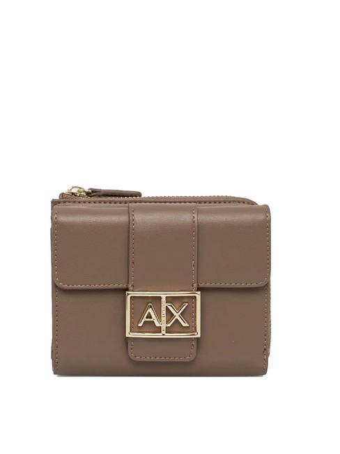 ARMANI EXCHANGE A|X BUCKLE Mini portefeuille avec rabat et zip pisco noir - Portefeuilles Femme