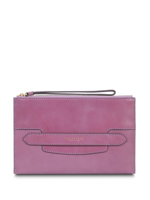 THE BRIDGE LUCREZIA Pochette en cuir mauve avec de l'or - Sacs pour Femme