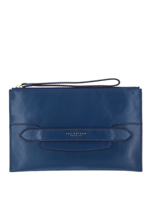 THE BRIDGE LUCREZIA Pochette avec manchette en cuir jean court or - Sacs pour Femme