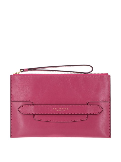 THE BRIDGE LUCREZIA Pochette avec manchette en cuir rouge à lèvres ab. or - Sacs pour Femme