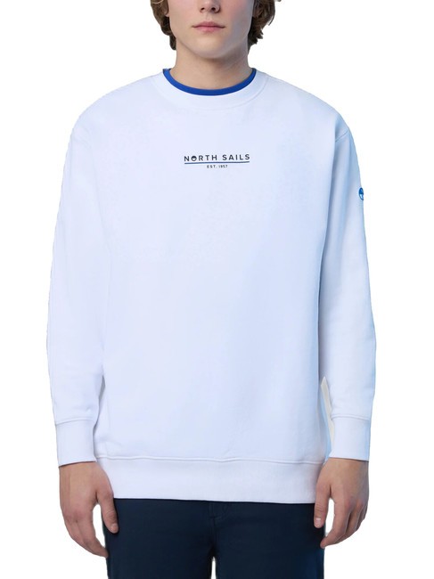 NORTH SAILS BASIC Sweat-shirt en coton avec lettrage logo blanc - Pulls molletonnés