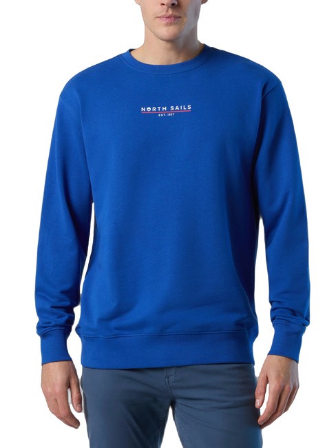 NORTH SAILS BASIC Sweat-shirt en coton avec lettrage logo surf bleu - Pulls molletonnés