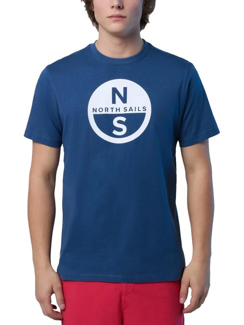 NORTH SAILS BASIC T-shirt en coton imprimé logo jean foncé - T-shirt