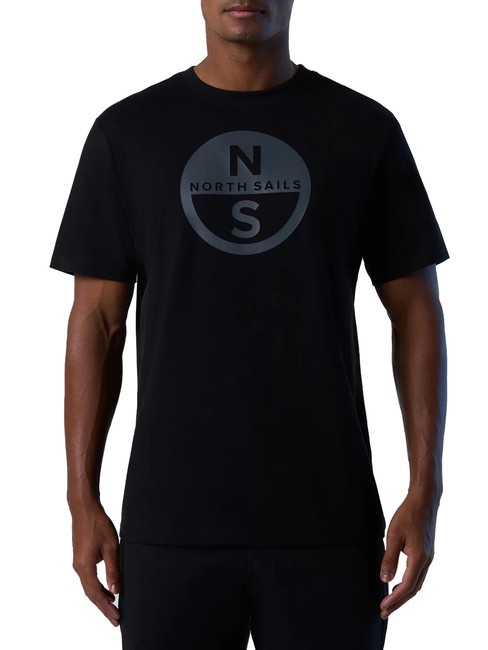 NORTH SAILS BASIC T-shirt en coton imprimé logo noir - T-shirt