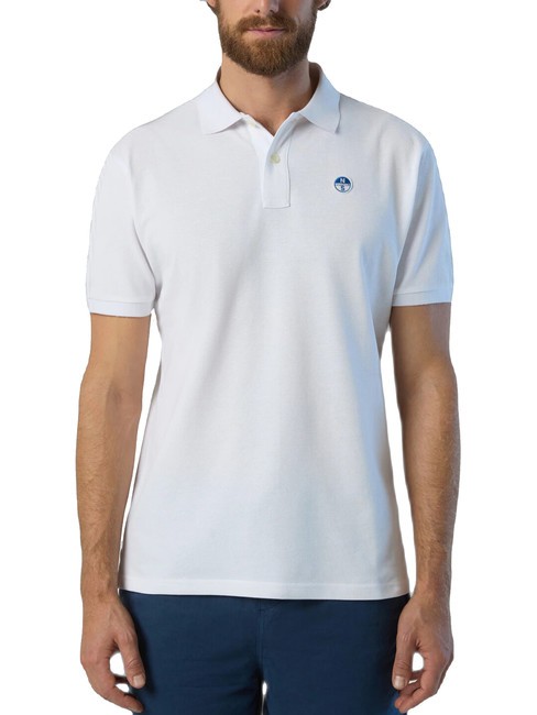 NORTH SAILS BASIC Polo à manches courtes en coton blanc - chemise polo