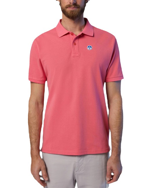 NORTH SAILS BASIC Polo à manches courtes en coton corail calypso - chemise polo