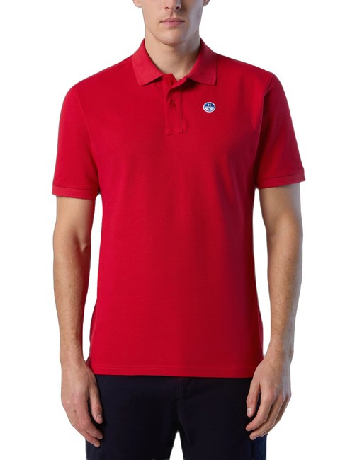 NORTH SAILS BASIC Polo à manches courtes en coton rouge - chemise polo