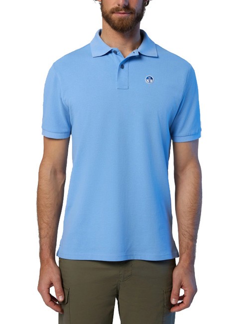 NORTH SAILS BASIC Polo à manches courtes en coton bleu clair - chemise polo