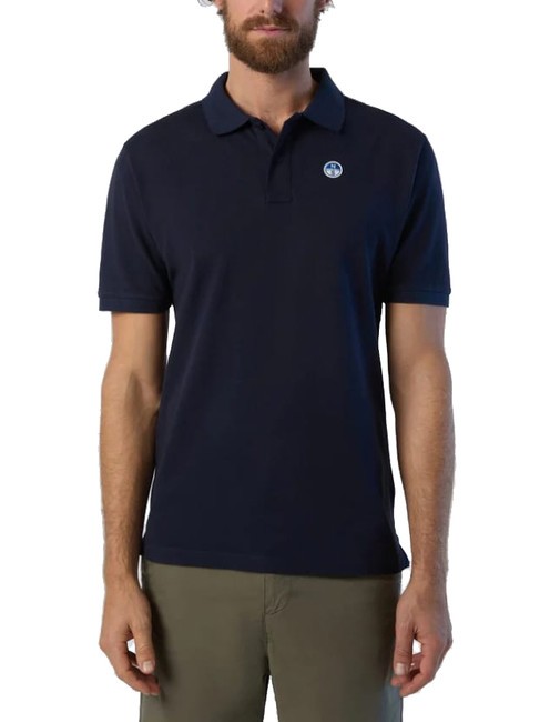 NORTH SAILS BASIC Polo à manches courtes en coton bleu marine - chemise polo