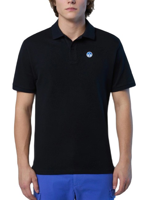 NORTH SAILS BASIC Polo à manches courtes en coton noir - chemise polo