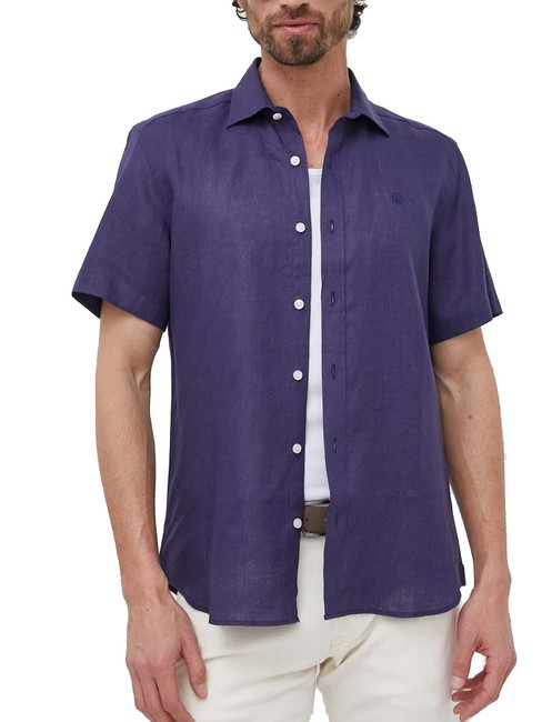 NORTH SAILS N|S Chemise en lin à manches courtes bleu marine - Chemises pour hommes