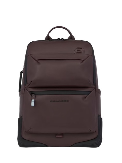 PIQUADRO CORNER 2.0 SPECIALE Sac à dos PC 14", en cuir Bordeaux - Sacs à dos pour ordinateur portable