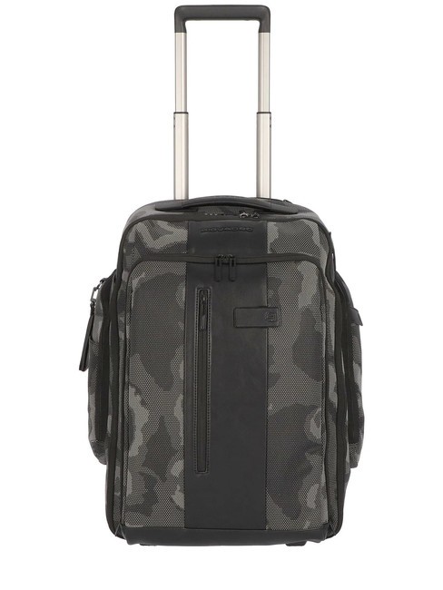 PIQUADRO BRIEF 2 Chariot cabine avec portabilité sac à dos camouflage réfléchissant noir - Valises cabine