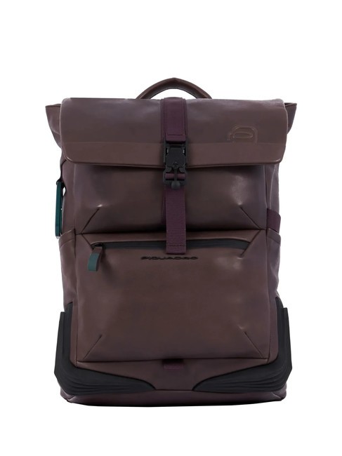 PIQUADRO CORNER 2.0 SPECIALE Sac à dos pour ordinateur portable 15,6" en cuir Bordeaux - Sacs à dos pour ordinateur portable