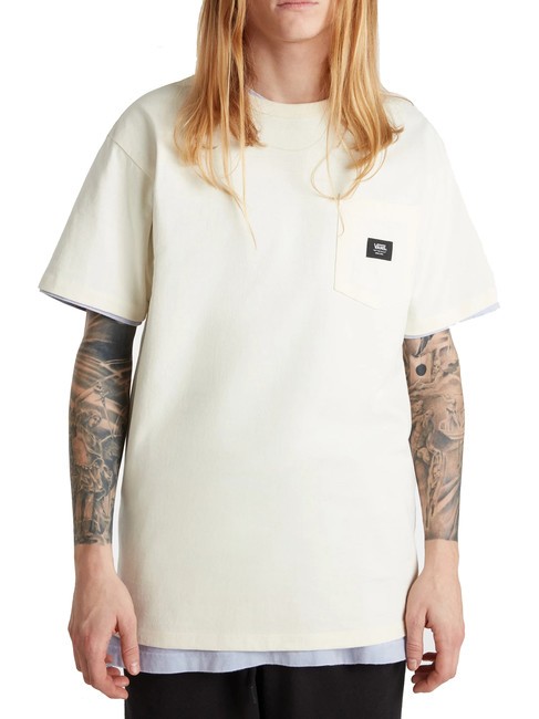 VANS OFF THE WALL II POCKET T-shirt en coton avec poche blanc antique - T-shirt