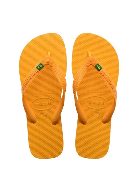 HAVAIANAS  Tongs BRASIL LOGO jaune pop - Chaussures unisexe