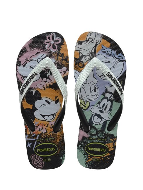 HAVAIANAS DISNEY STYLISH Tongs noir/blanc/noir - Chaussures unisexe