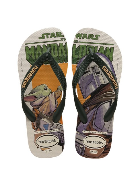 HAVAIANAS STAR WARS Tongs beige/vert foncé - Chaussures Homme