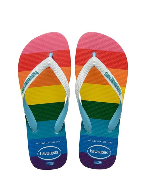 HAVAIANAS TOP PRIDE ALLOVER Tongs bleu - Chaussures unisexe