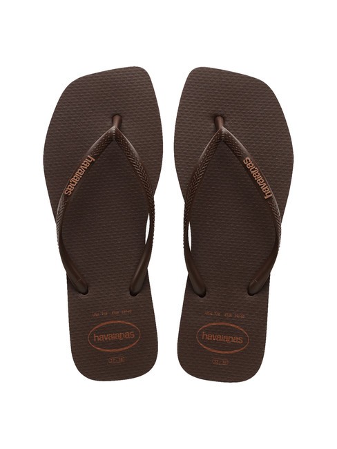 HAVAIANAS SQUARE LOGO Tongs frère sombre - Chaussures Femme