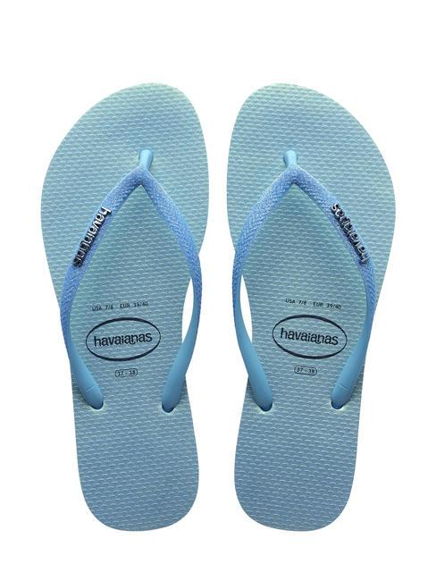 HAVAIANAS SLIM GLITTER IRIDESCENT Tongs bleu lavande - Chaussures Femme